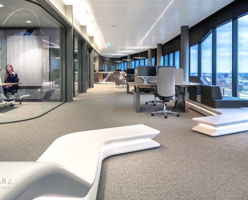 CORA Projects - HI-MACS Gethermovormde Onderdelen - Casper Schwarz Aalberts WTC Utrecht Office 1