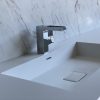 Liquido Rectangle R5 - Solid Surface wastafel op maat left