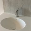 Ovale Solid Surface spoelbak - Incollato Oval - Corian Neutral Aggregate achterwand - frontview