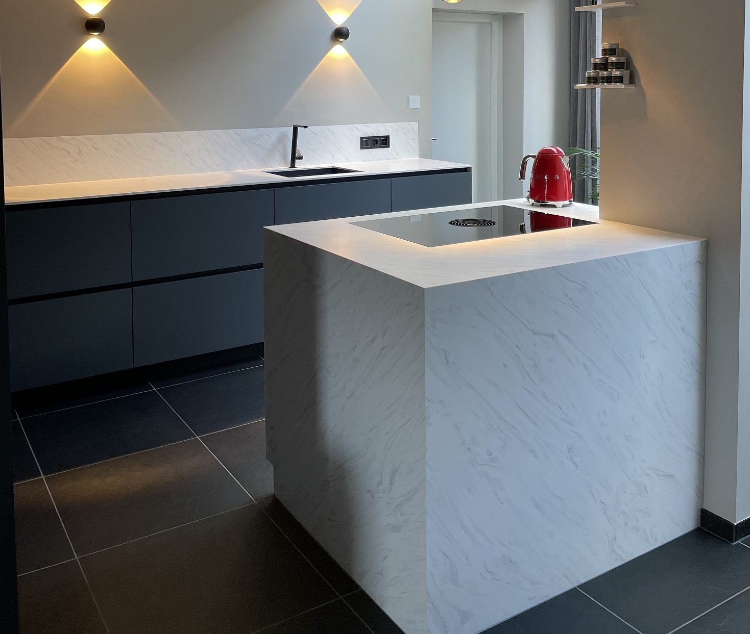 CORA Worktops - Solid Surface werkblad CORA Carrara - ism Kitchen Solutions 8