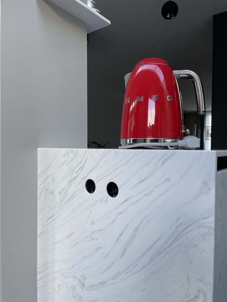 CORA Worktops - Solid Surface werkblad CORA Carrara - ism Kitchen Solutions Blind spots